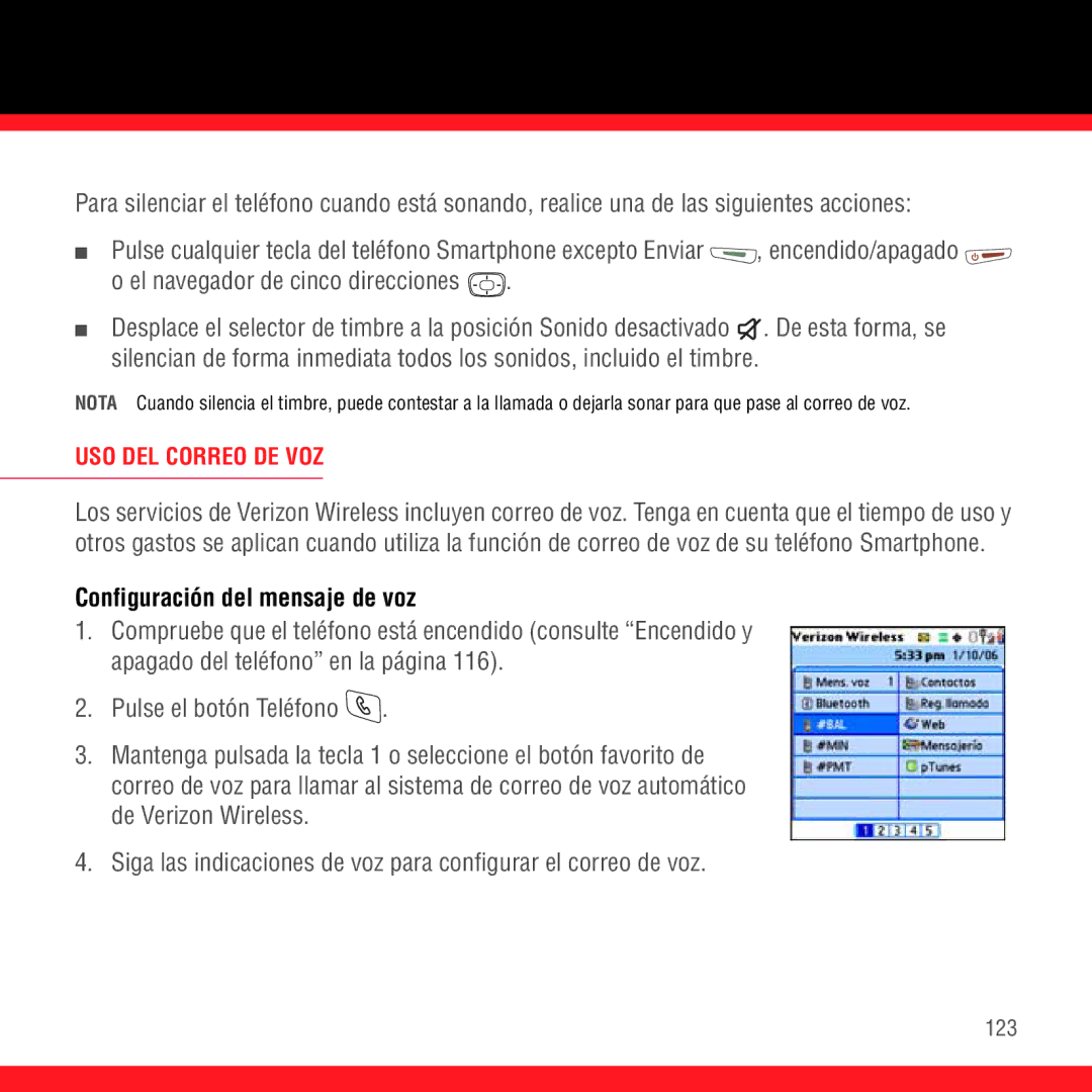 3D Innovations 700P manual Configuración del mensaje de voz, USO DEL Correo DE VOZ 