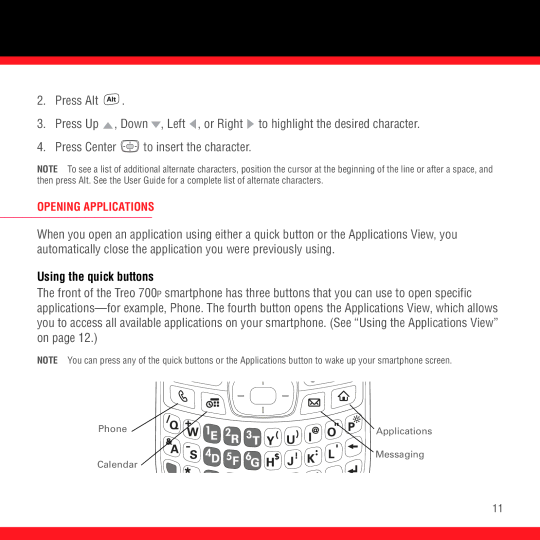 3D Innovations 700P manual Using the quick buttons, Opening Applications 