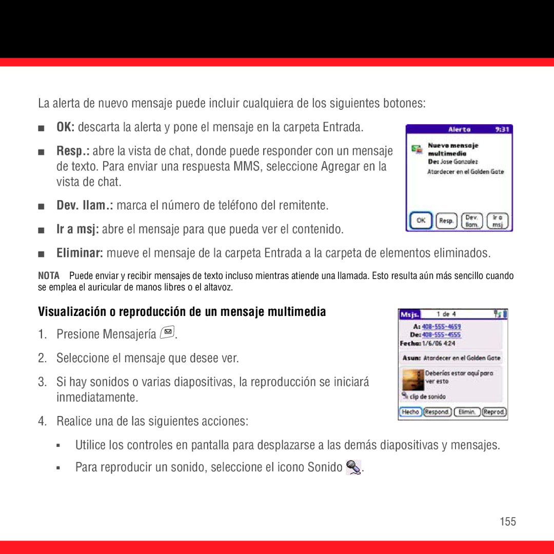 3D Innovations 700P manual Visualización o reproducción de un mensaje multimedia 