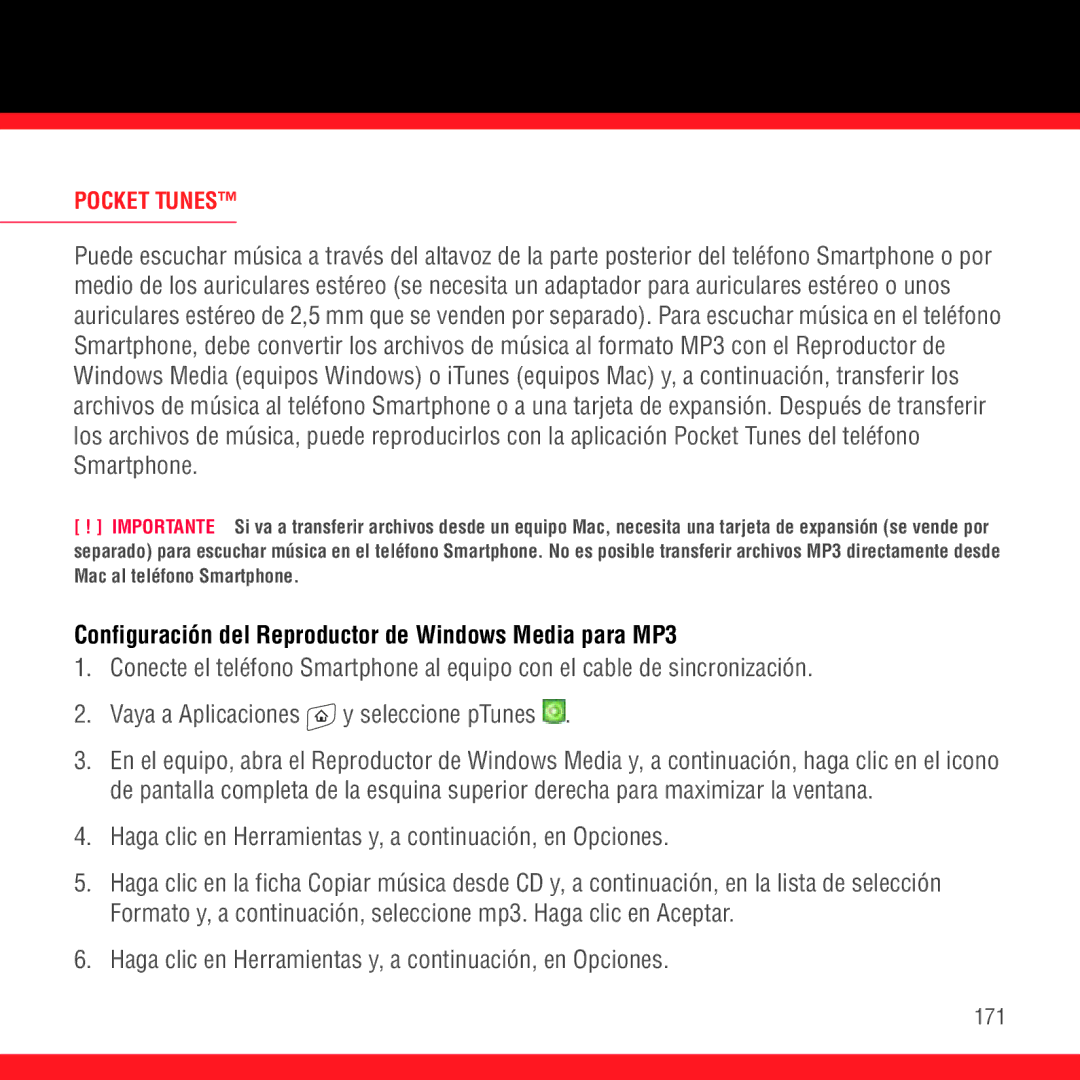 3D Innovations 700P manual Configuración del Reproductor de Windows Media para MP3 