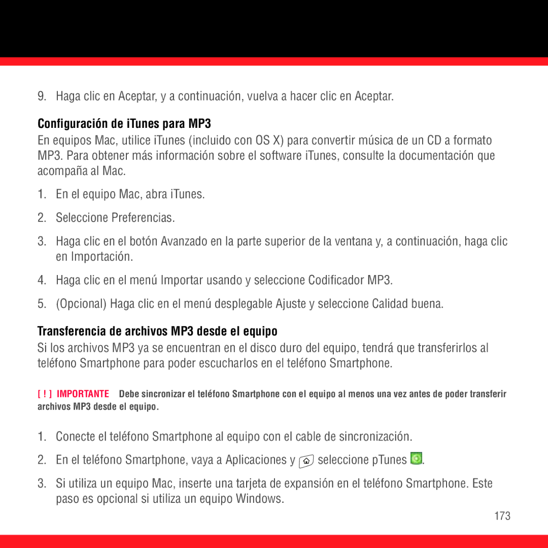 3D Innovations 700P manual Configuración de iTunes para MP3, Transferencia de archivos MP3 desde el equipo 