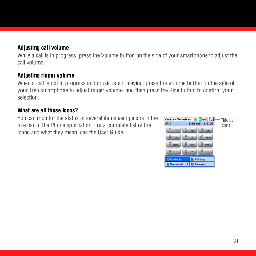 3D Innovations 700P manual Adjusting call volume, Adjusting ringer volume, What are all those icons? 