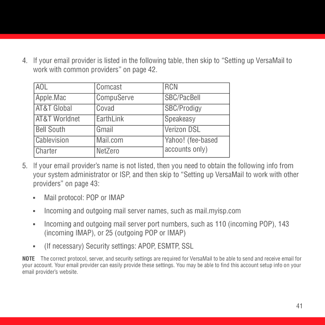 3D Innovations 700P manual Comcast, Rcn 