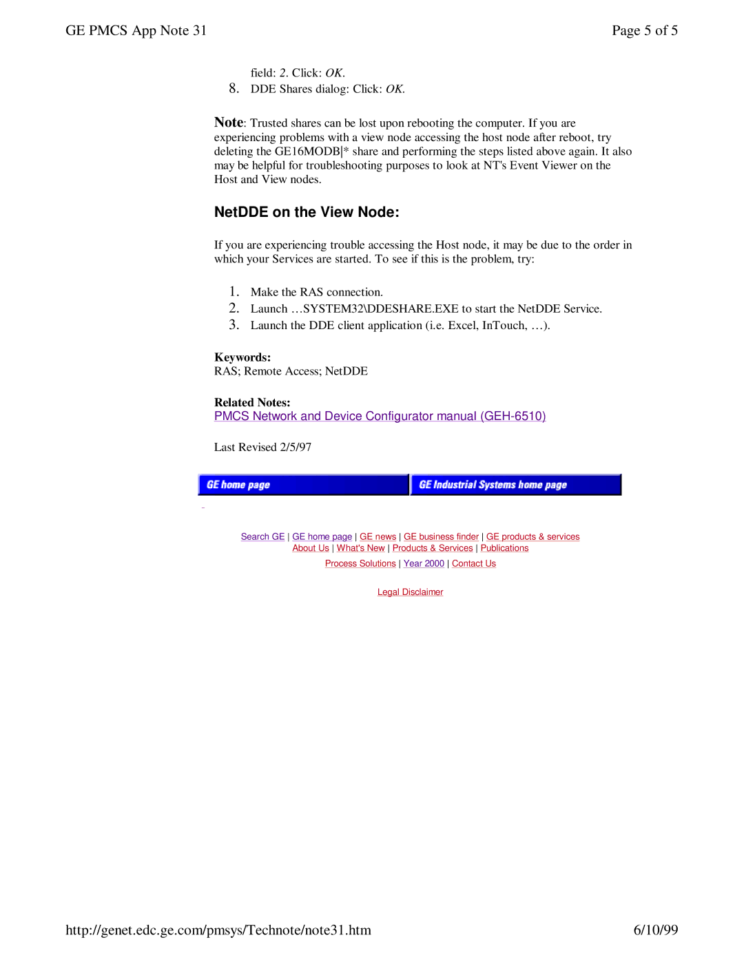 3D Innovations GEH-6510 user manual NetDDE on the View Node, Related Notes 