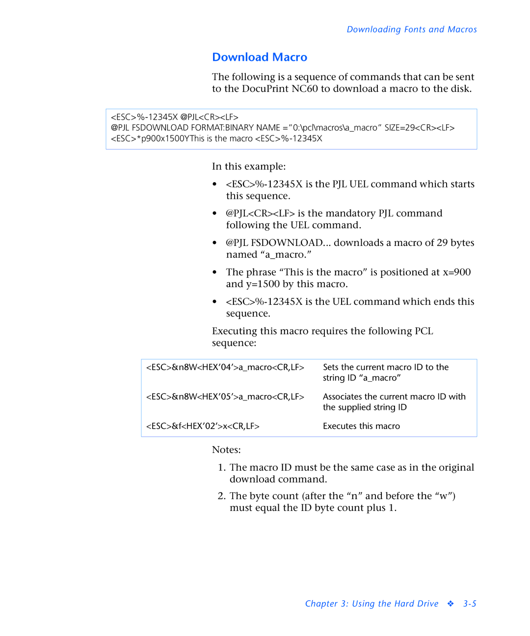 3D Innovations NC60 manual Download Macro 