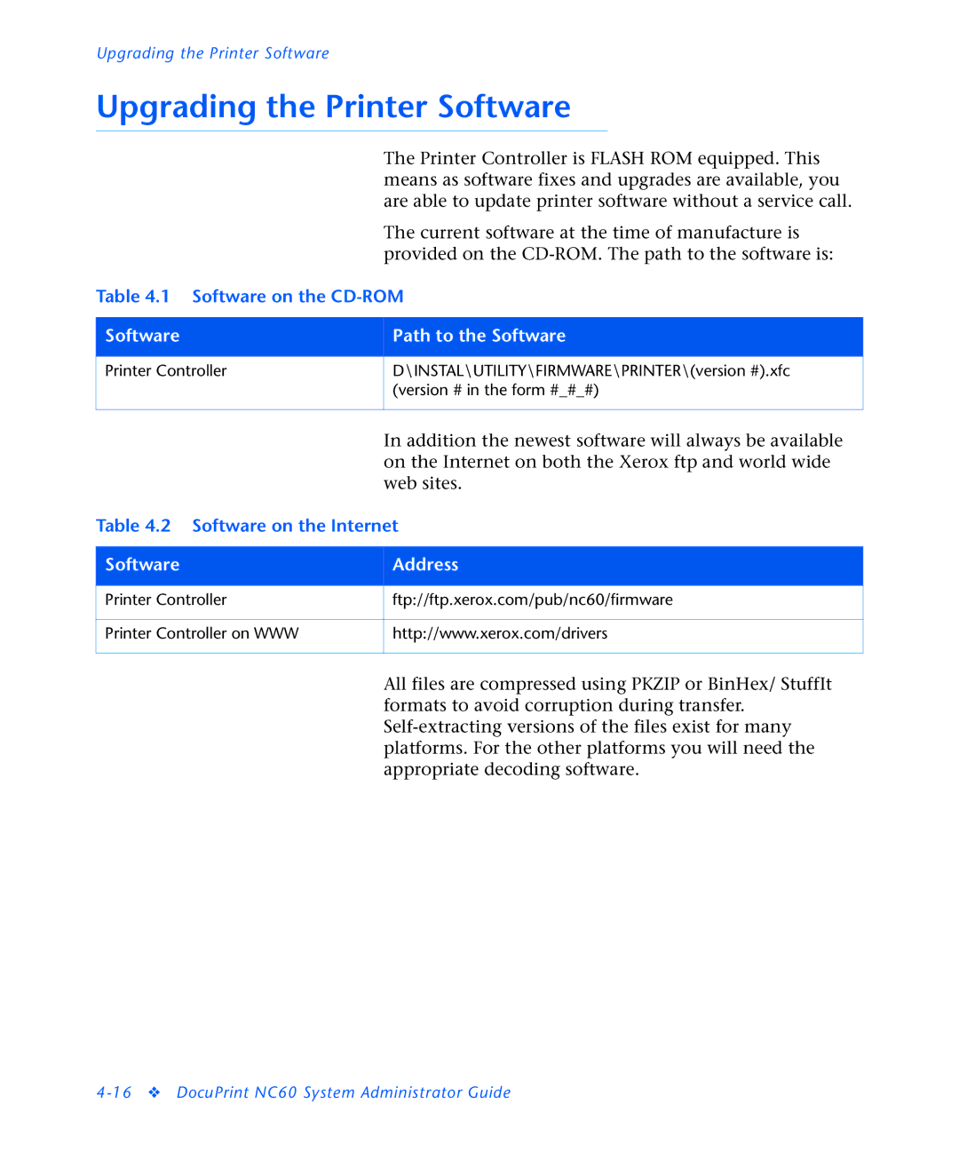 3D Innovations NC60 manual Upgrading the Printer Software, Software Path to the Software 