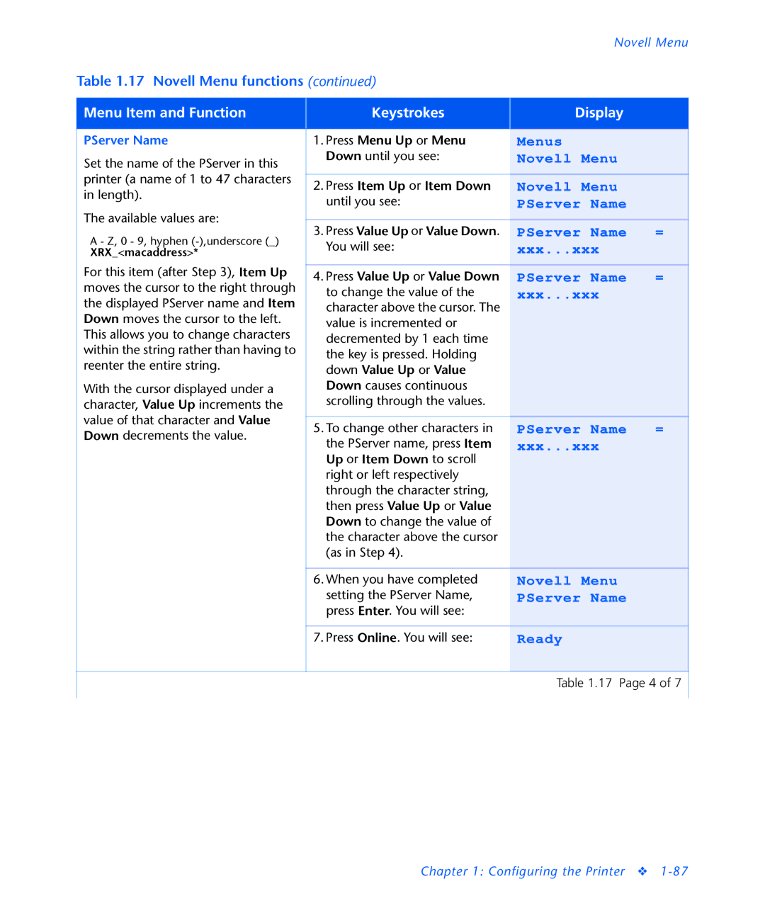 3D Innovations NC60 manual PServer Name 