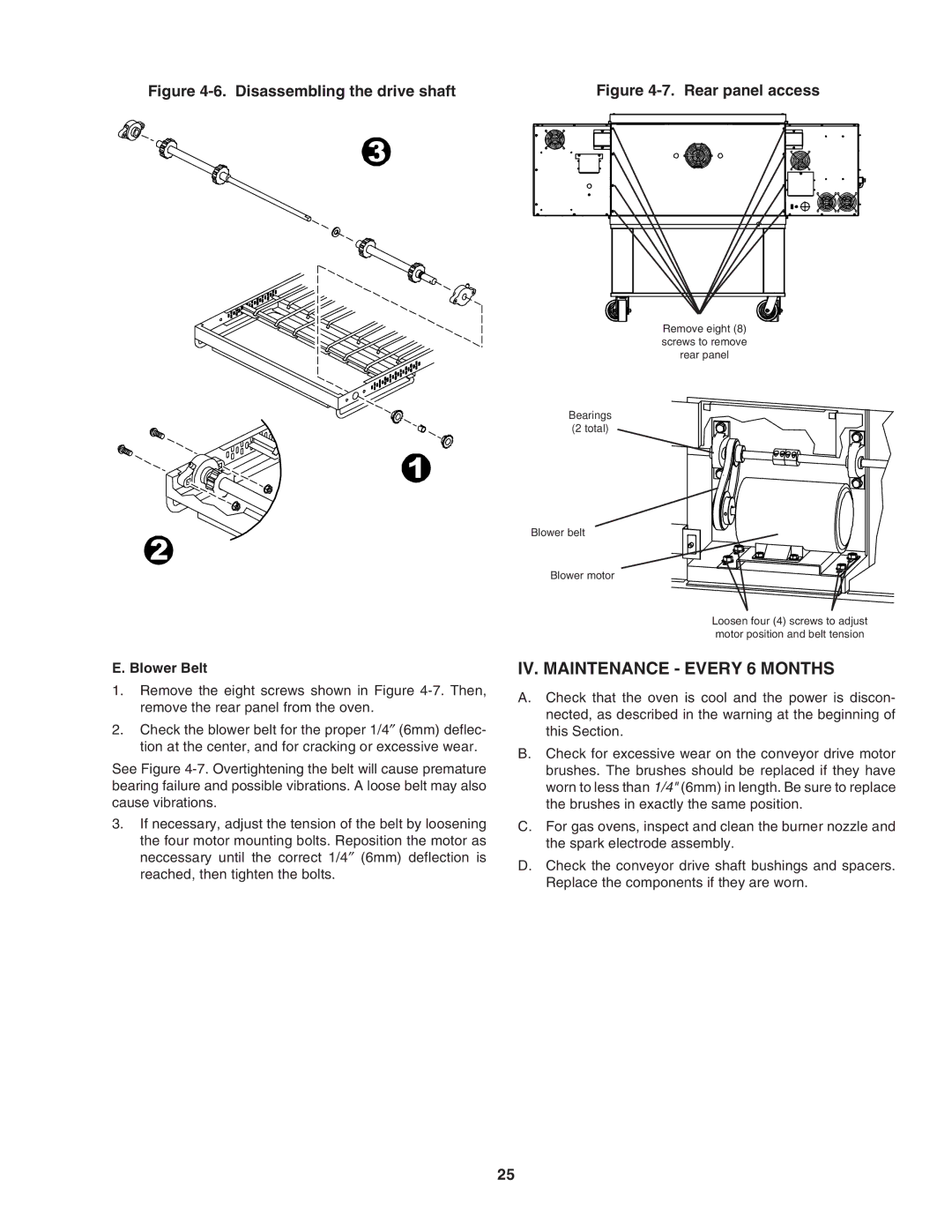 3G Green Green Globe PS840E installation manual IV. Maintenance Every 6 Months, Blower Belt 