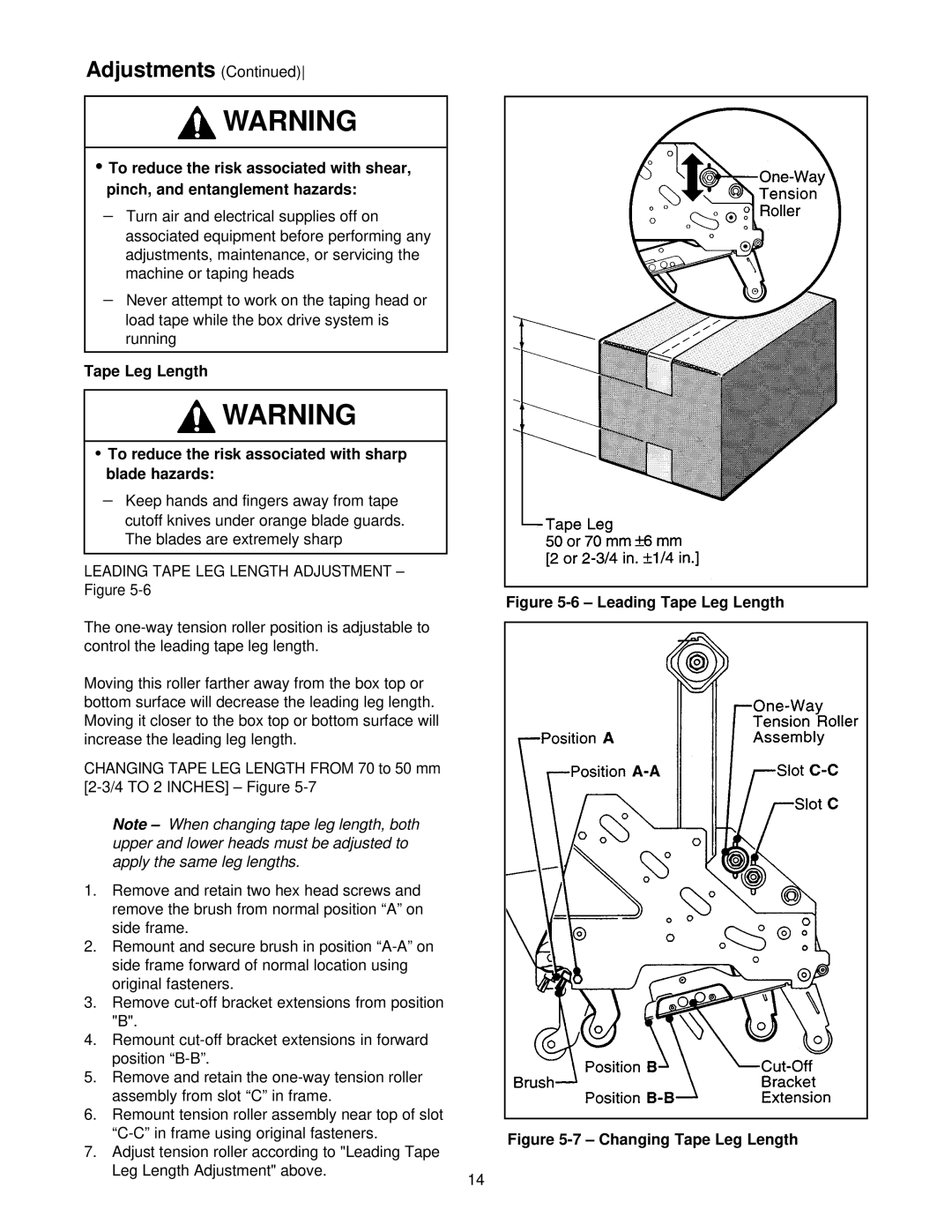 3M 10500 manual Leading Tape Leg Length 