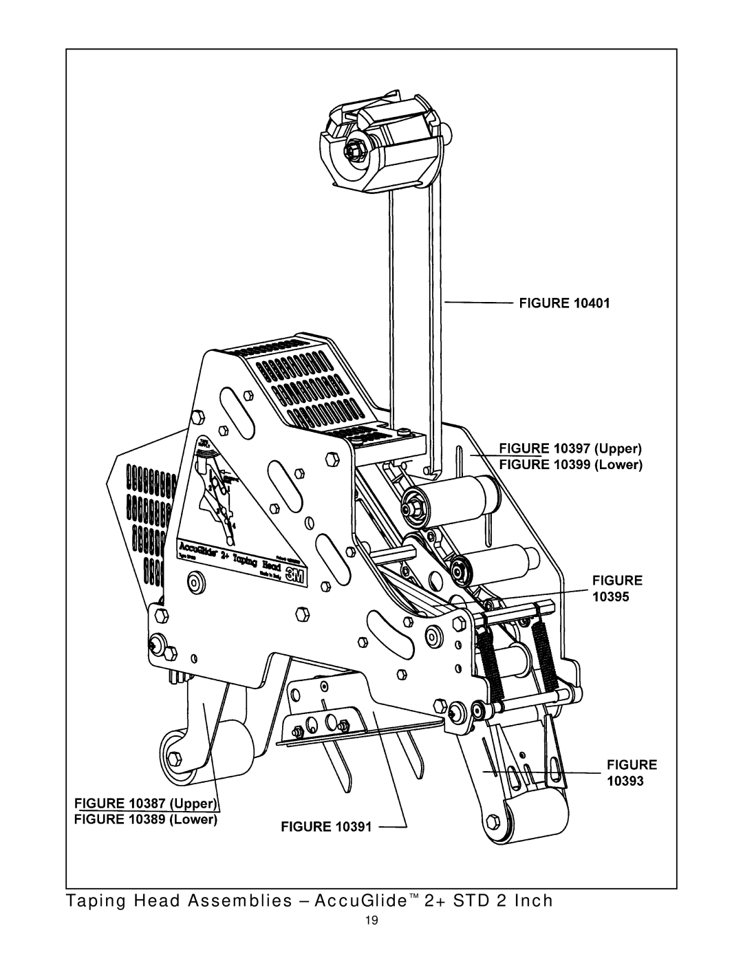 3M 10500 manual Taping Head Assemblies AccuGlide 2+ STD 2 Inch 