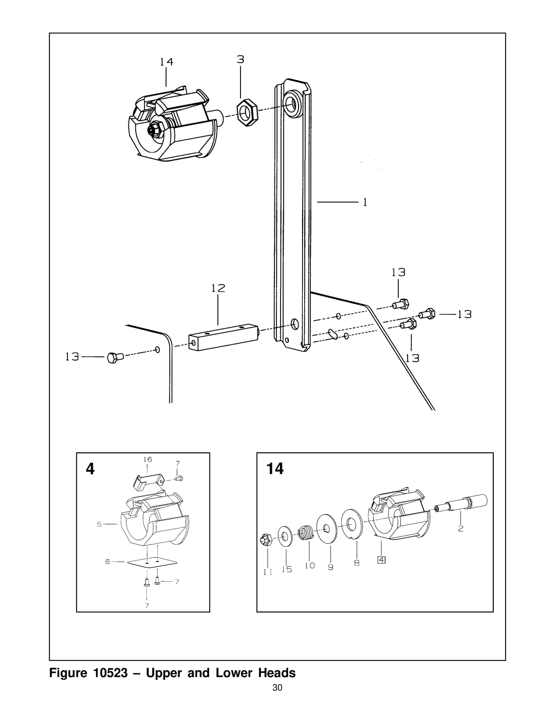 3M 10500 operating instructions Upper and Lower Heads 