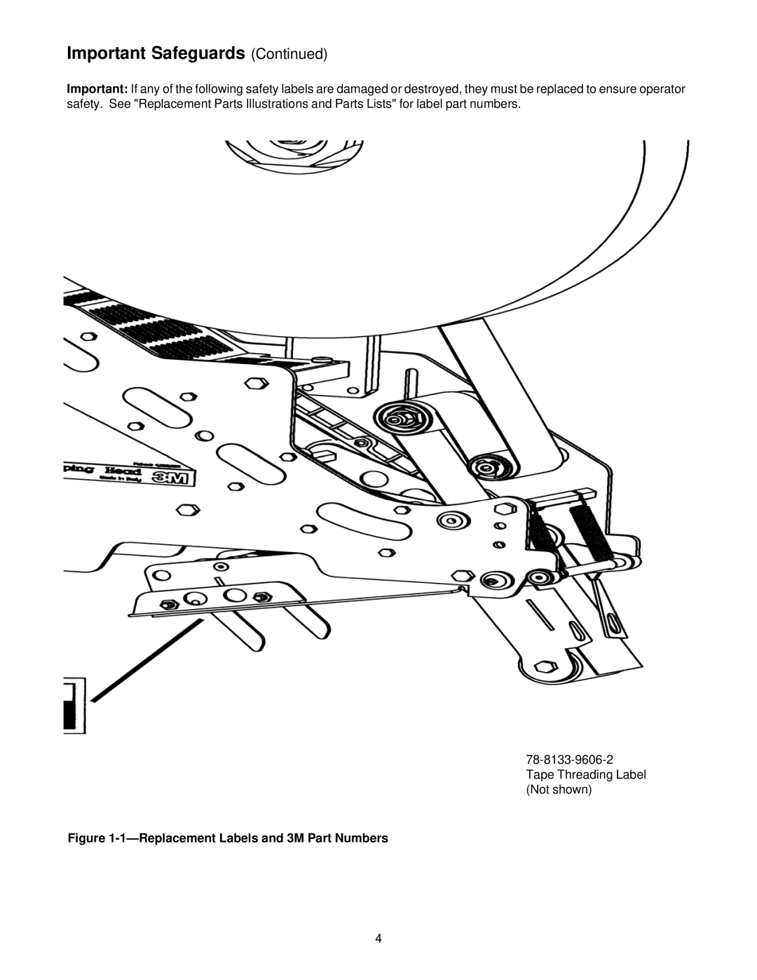 3M 10700, MN55144-1000 manual Replacement Labels and 3M Part Numbers 