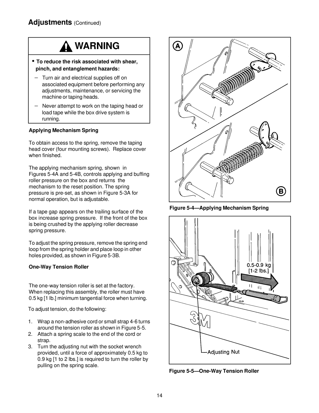 3M 10700, MN55144-1000 manual Applying Mechanism Spring, One-Way Tension Roller 