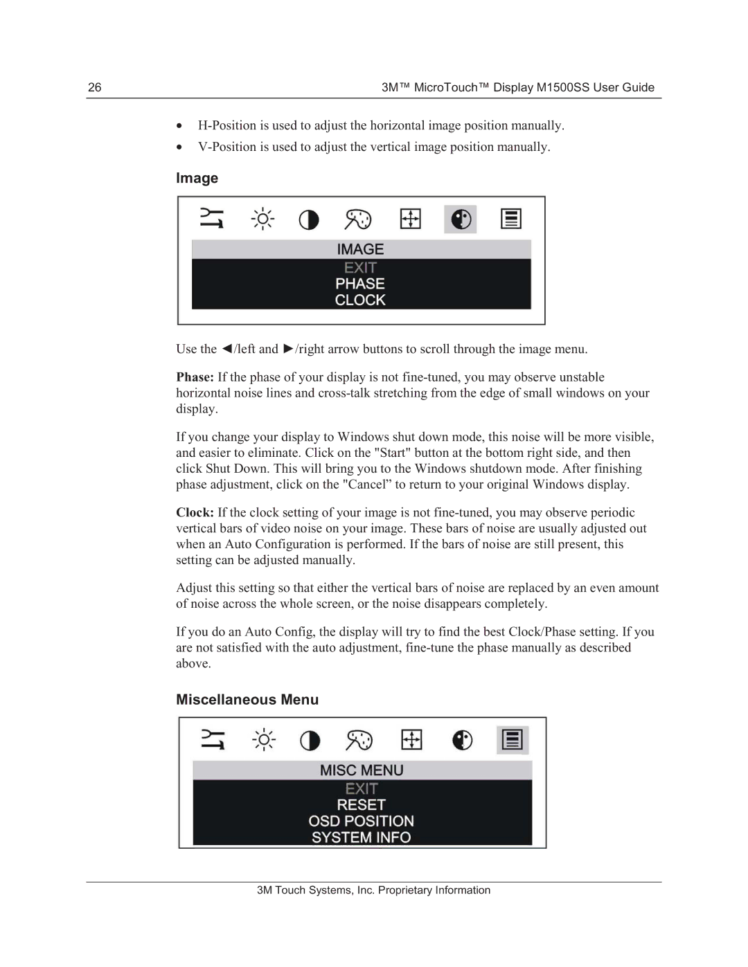 3M 11-81375-227 manual Image, Miscellaneous Menu 