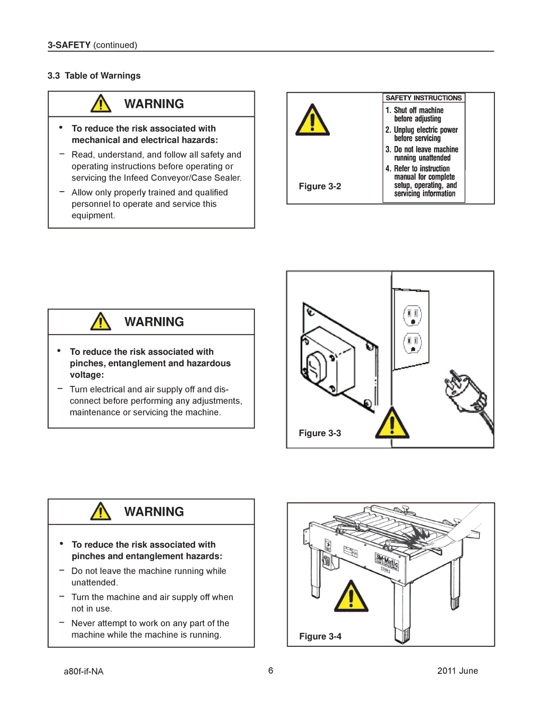 3M 11000 operating instructions Machine while the machine is running 