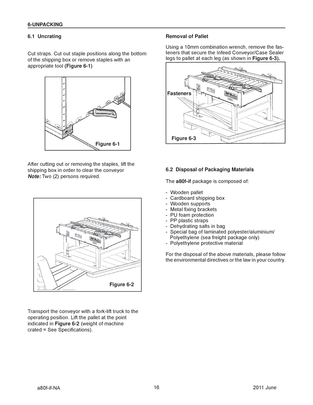 3M 11000 operating instructions Unpacking 