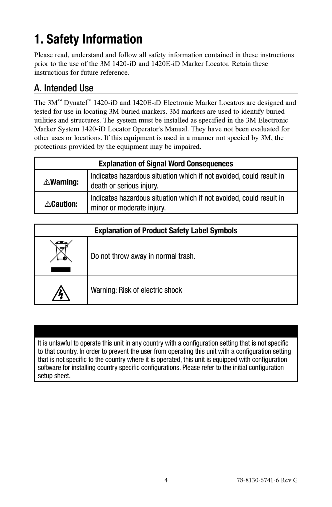 3M 1420-iD, 1420E-iD manual Safety Information, Intended Use 