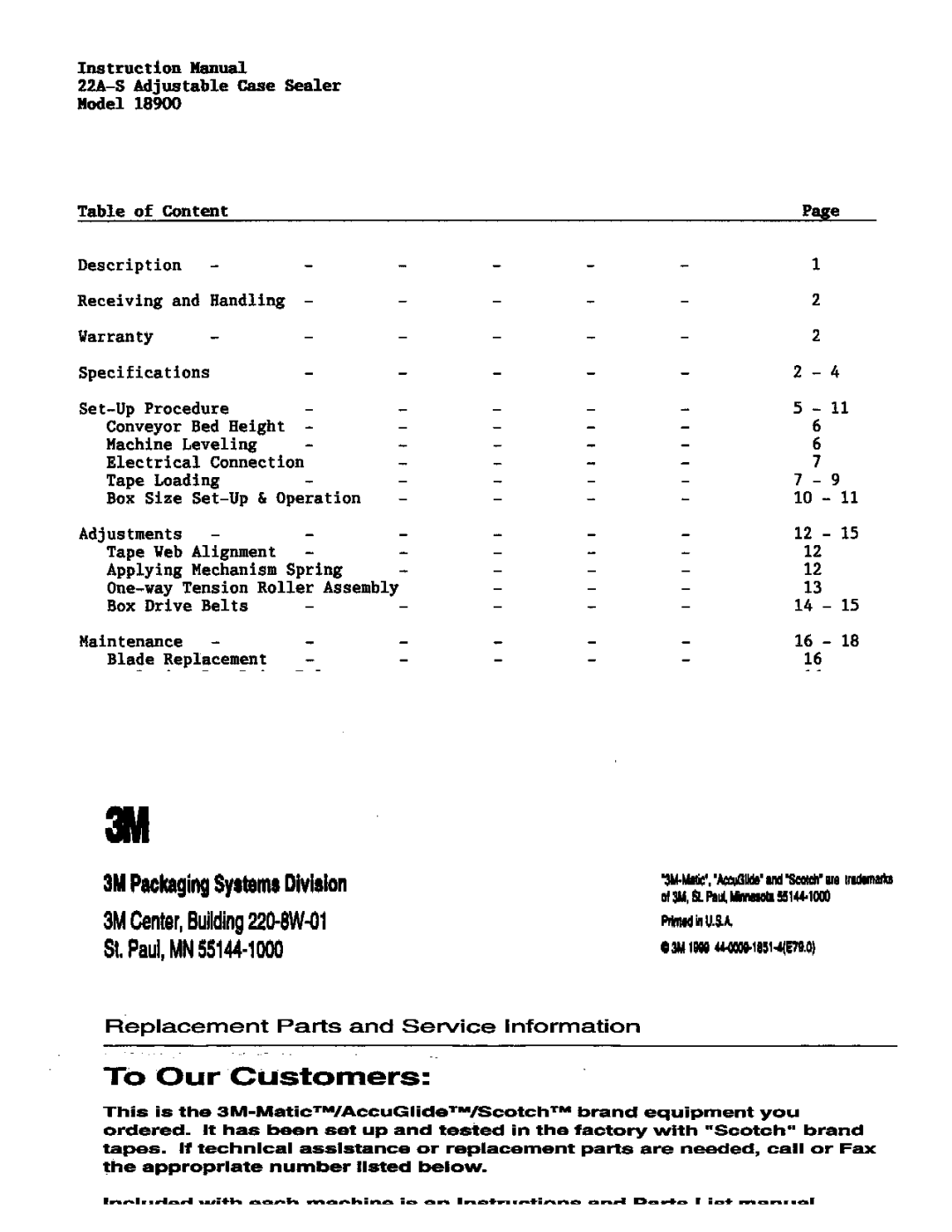 3M 18900 manual 