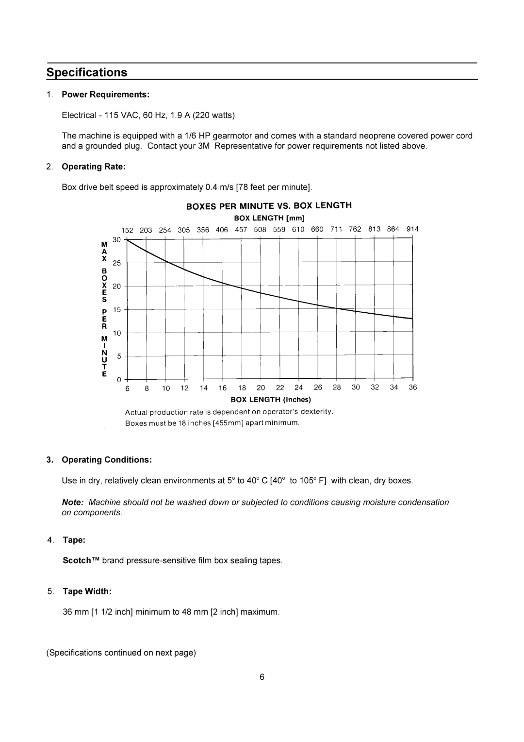 3M 200a manual Specifications 