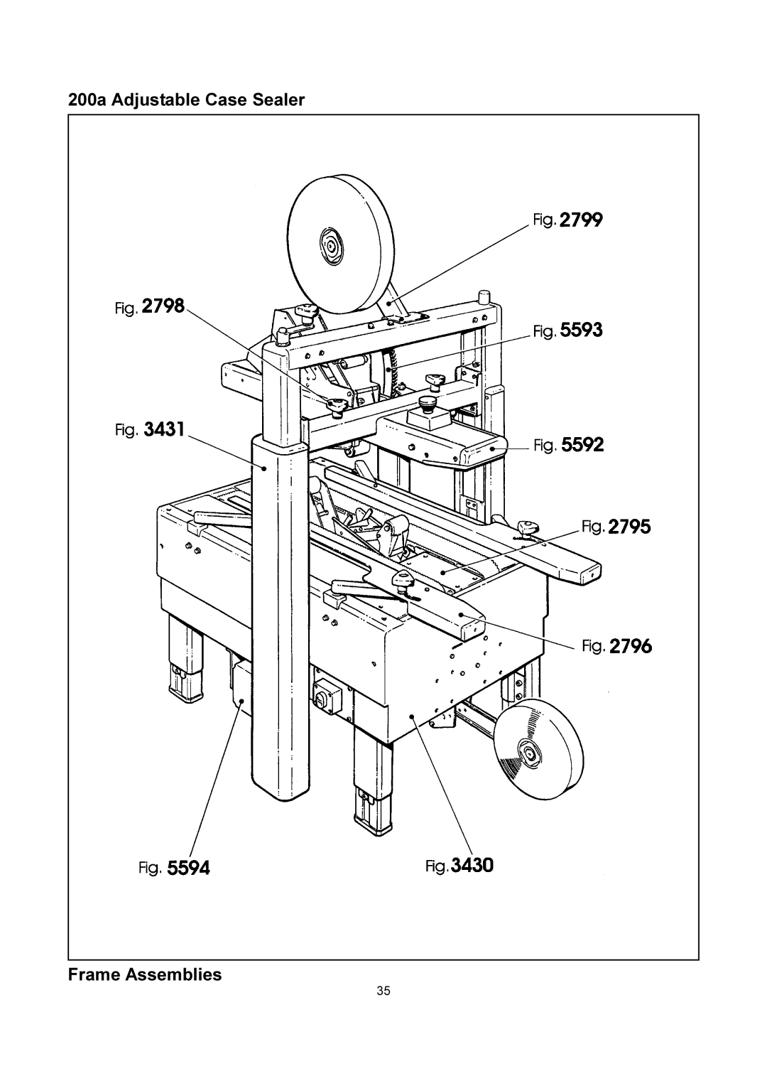 3M manual 200a Adjustable Case Sealer Frame Assemblies 