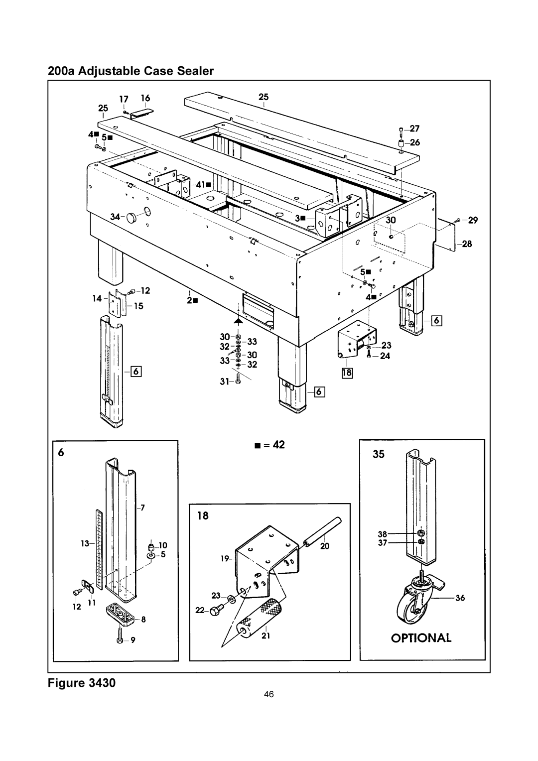 3M manual 200a Adjustable Case Sealer 