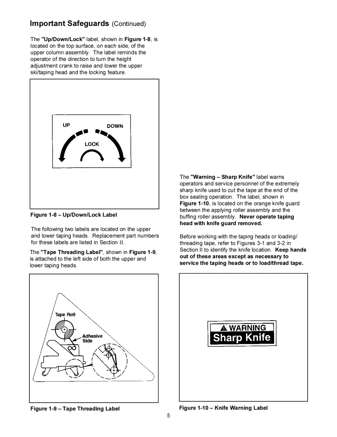 3M 200a manual Up/Down/Lock Label 