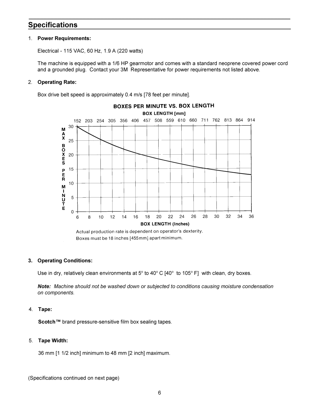 3M 200a manual Specifications 