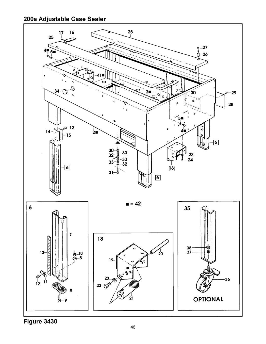 3M manual 200a Adjustable Case Sealer 