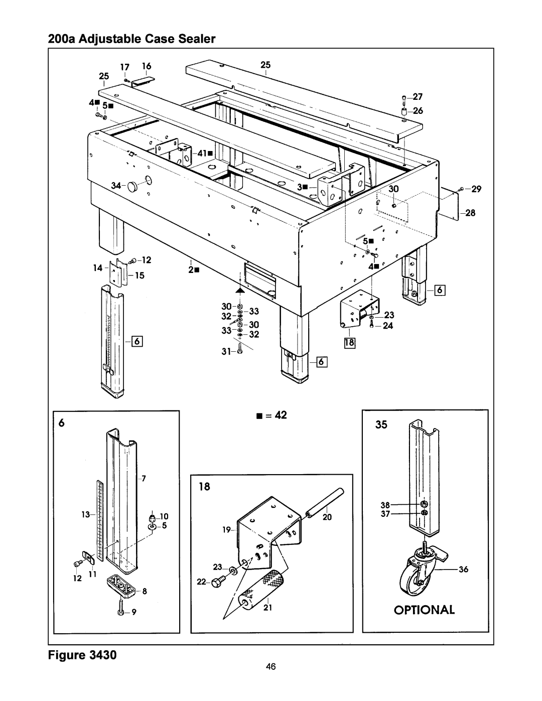 3M manual 200a Adjustable Case Sealer 