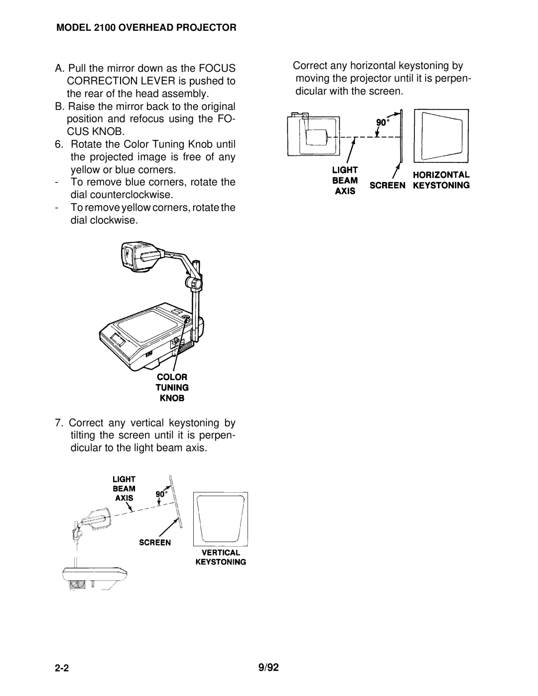 3M 2100 manual CUS Knob 