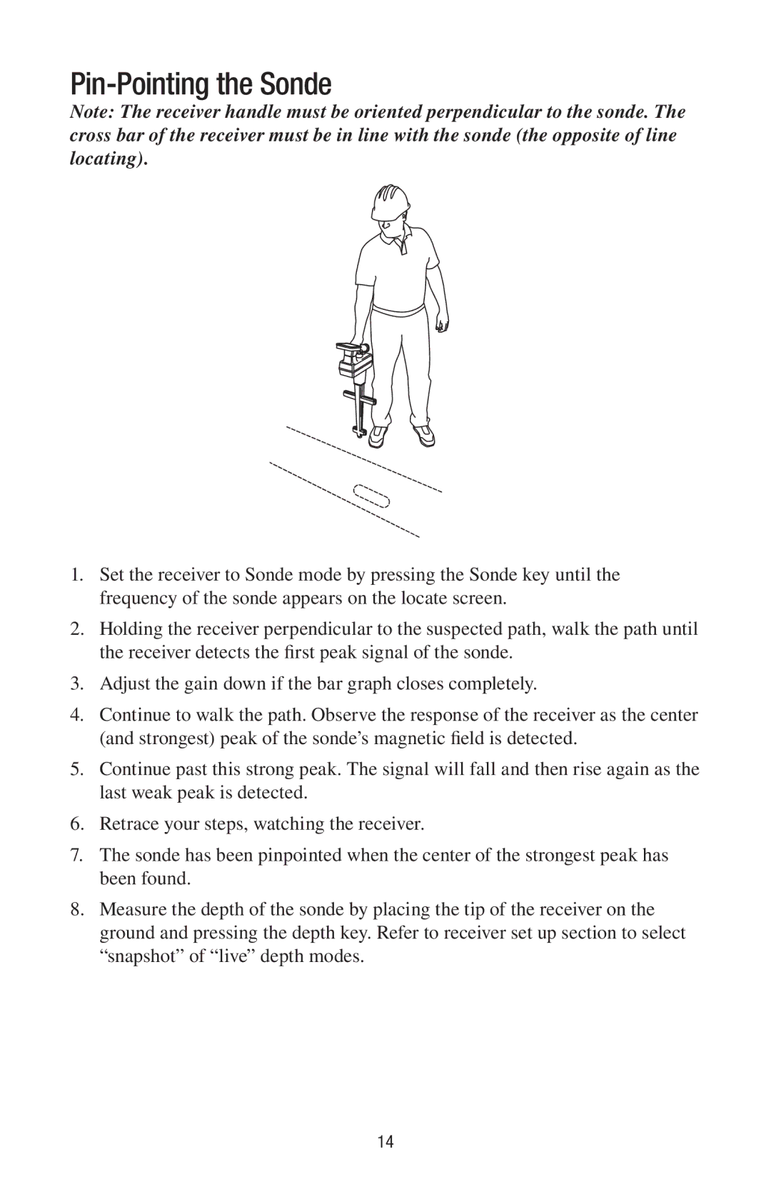 3M 2220M manual Pin-Pointing the Sonde 