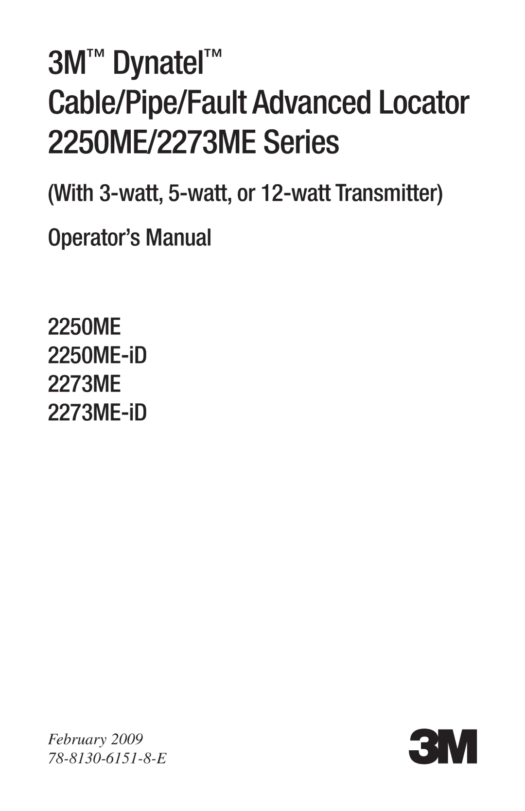 3M 2250ME-iD, 2273ME-iD manual 3M Dynatel 