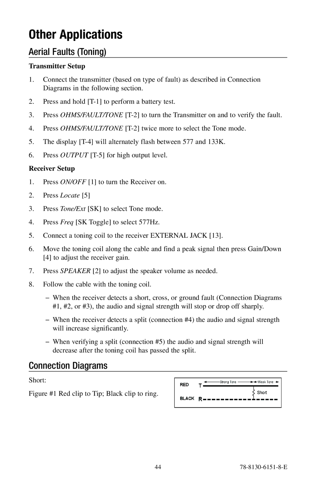 3M 2273ME-iD, 2250ME-iD manual Other Applications, Aerial Faults Toning, Connection Diagrams 