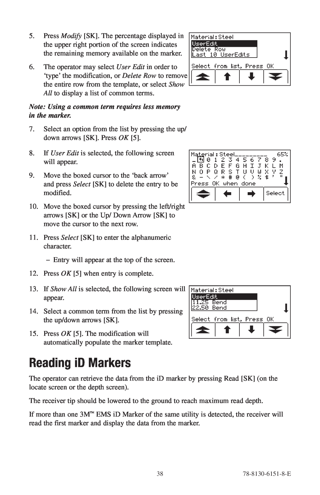 3M 2273ME-iD, 2250ME-iD manual Reading iD Markers 