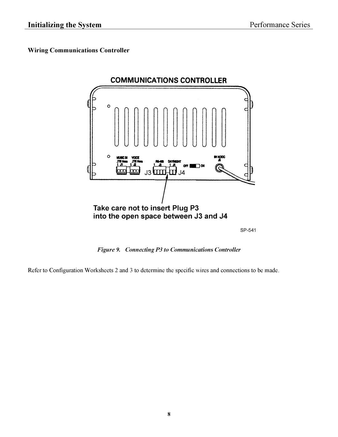 3M 2475, 2470 installation instructions Initializing the System, Wiring Communications Controller 