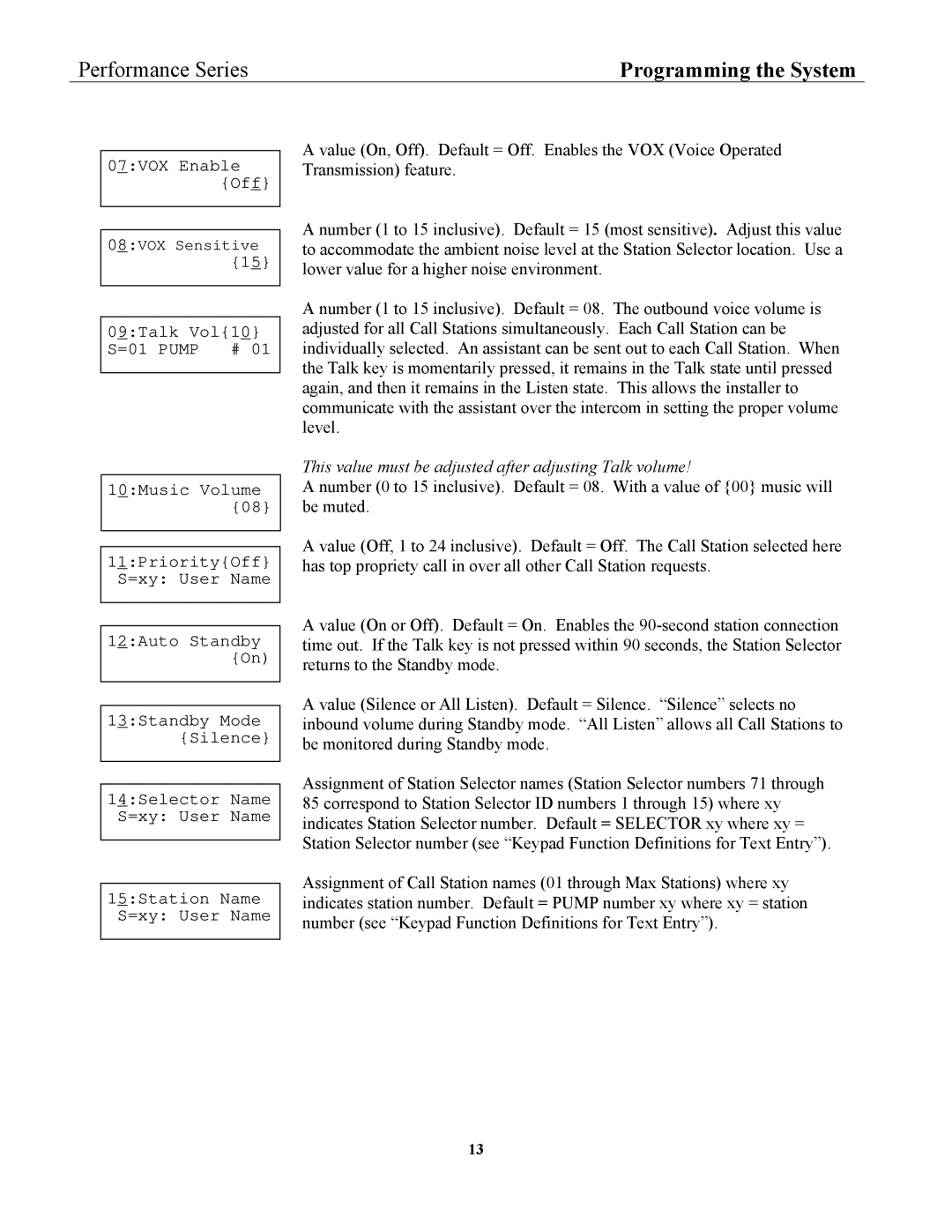 3M 2470, 2475 installation instructions This value must be adjusted after adjusting Talk volume 