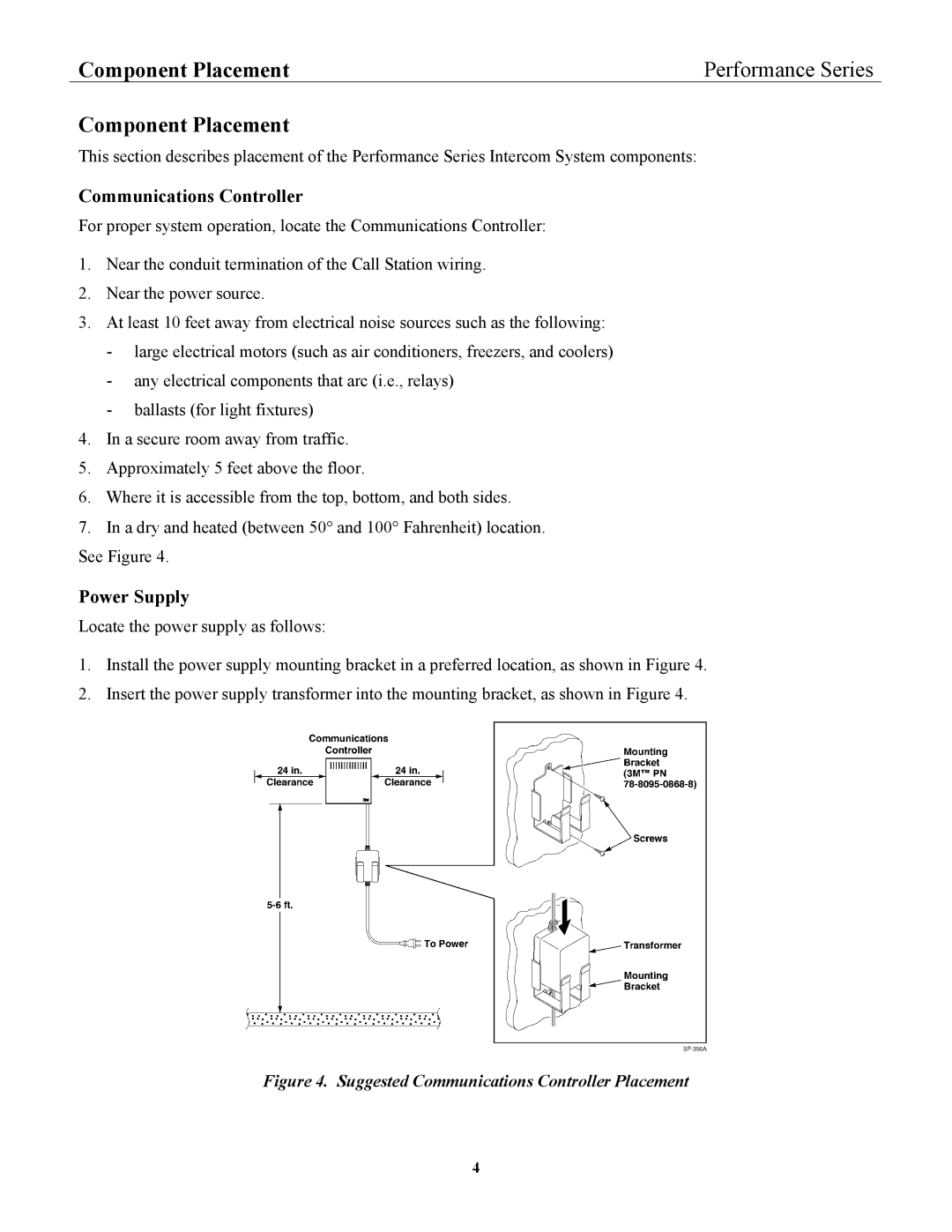 3M 2475, 2470 installation instructions Communications Controller, Power Supply 