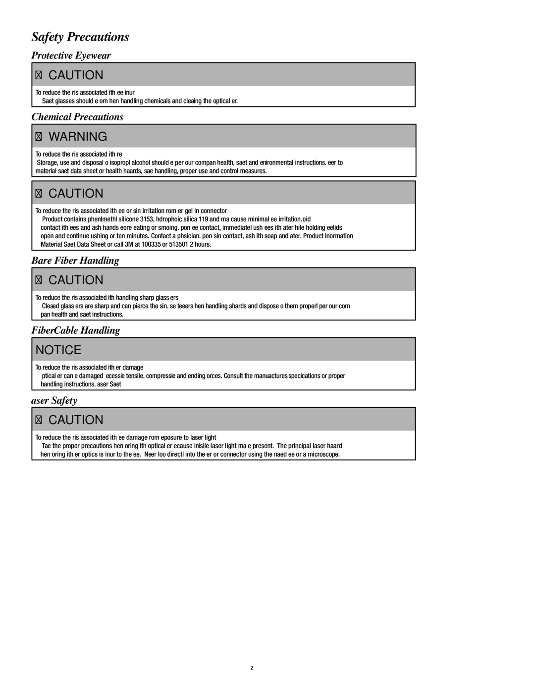 3M 250/900 manual Safety Precautions 