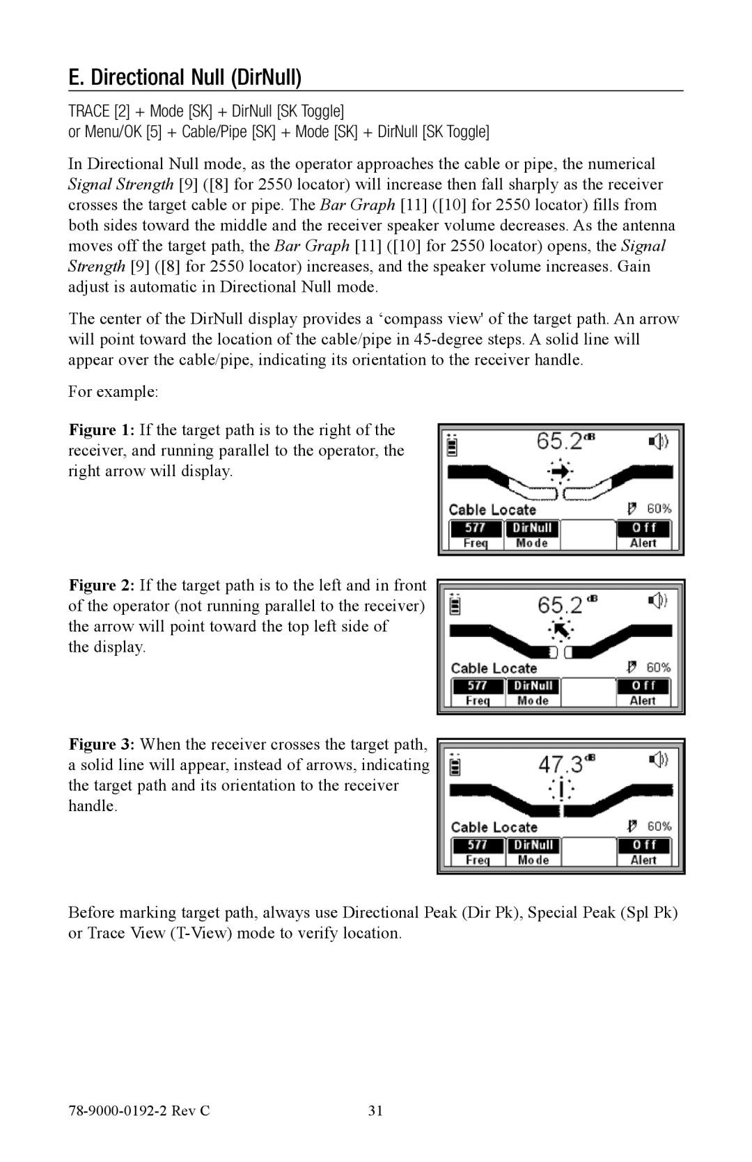 3M 2550, 2573 manual Directional Null DirNull 