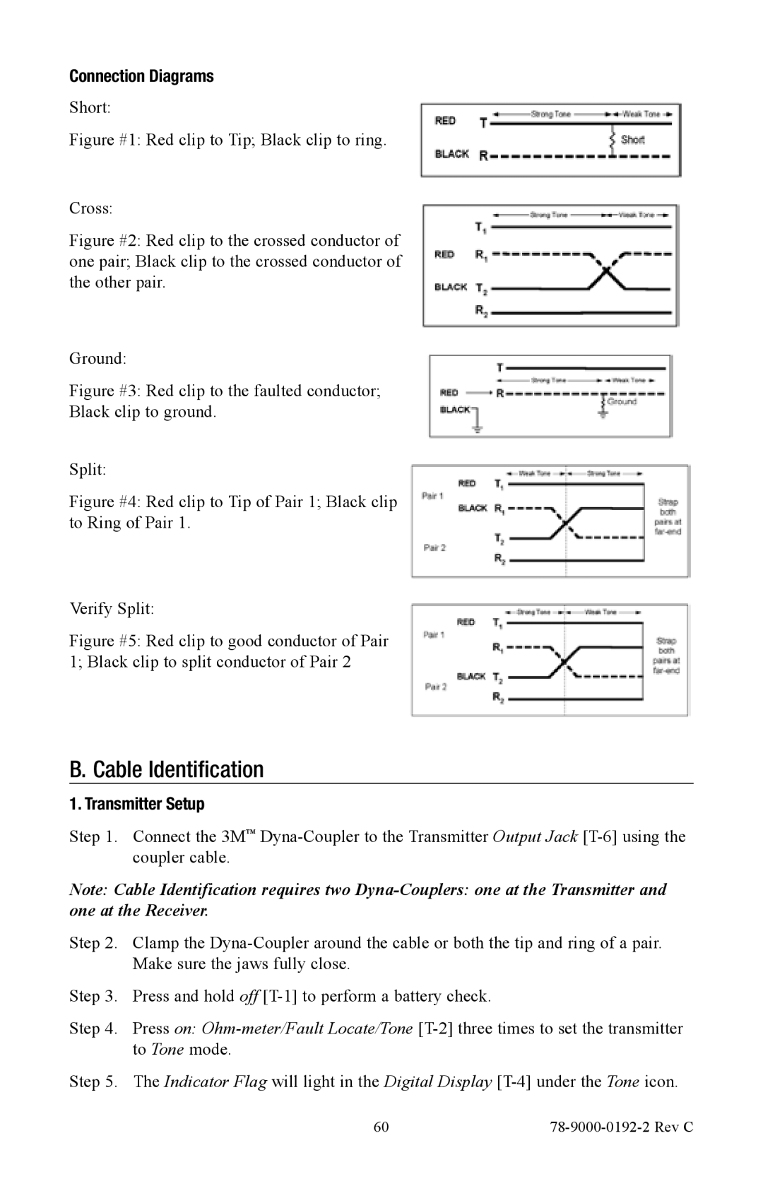 3M 2573, 2550 manual Cable Identification, Connection Diagrams, Transmitter Setup 