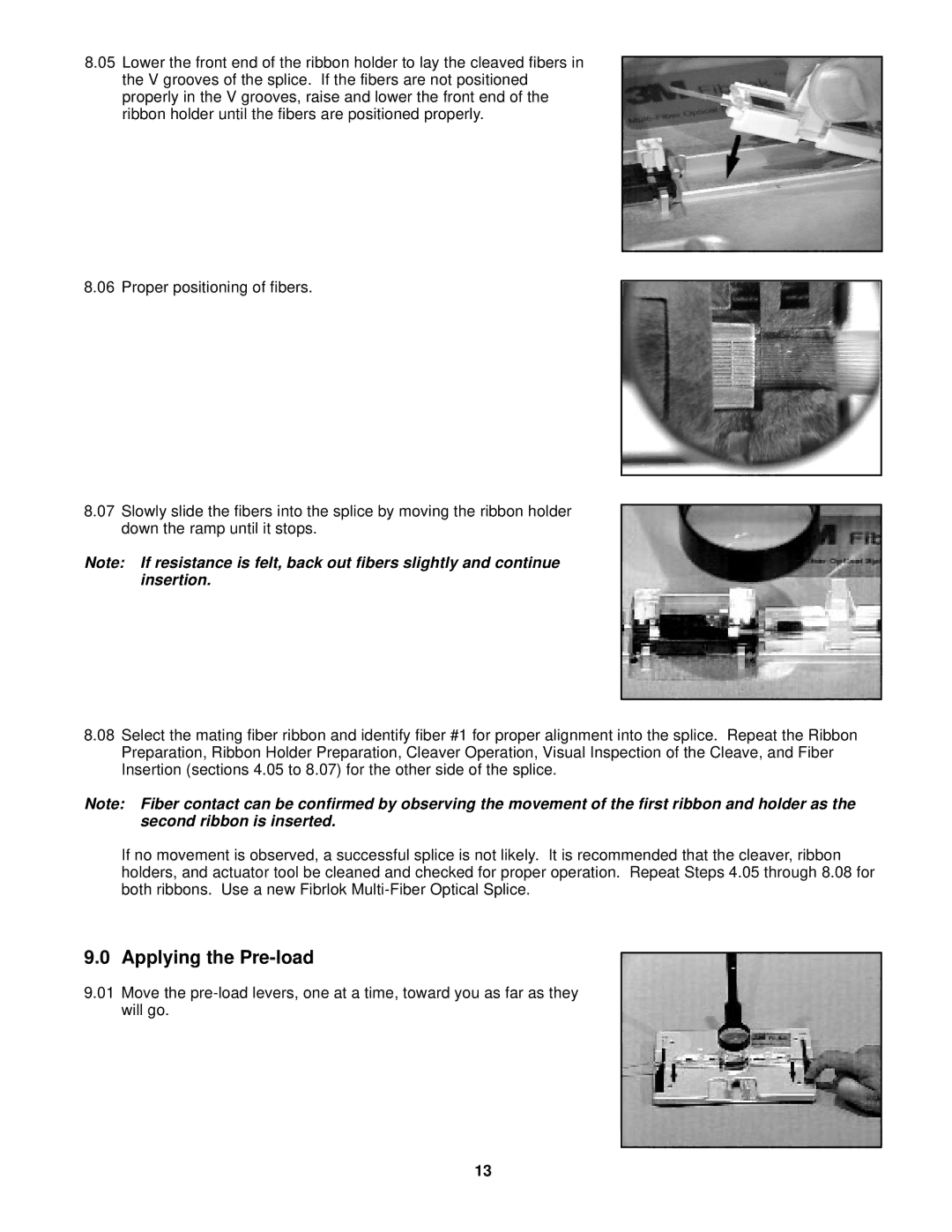 3M 2600 manual Applying the Pre-load 