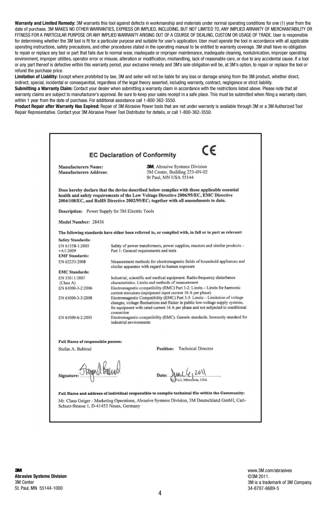 3M 28436 instruction manual Abrasive Systems Division 