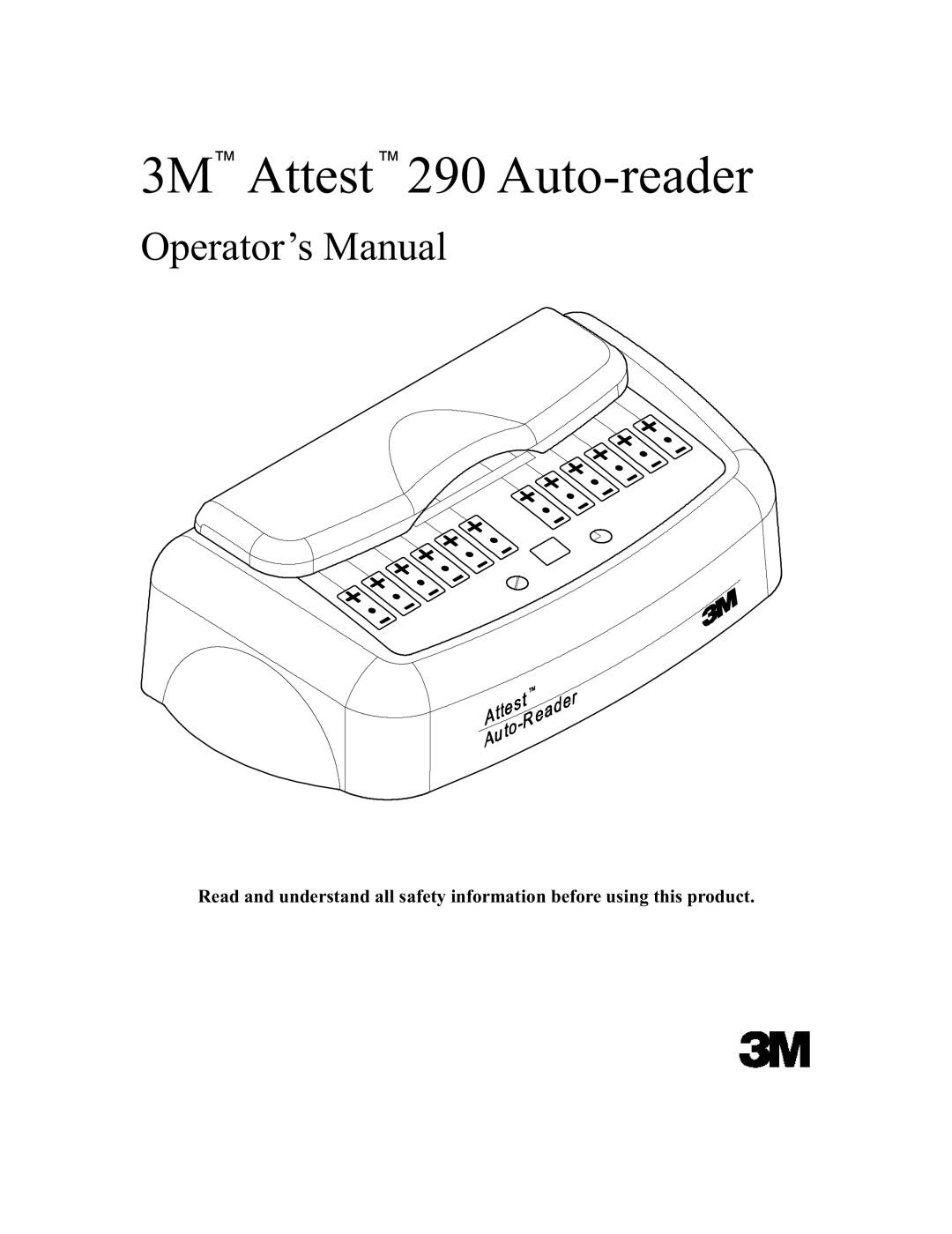 3M manual 3M Attest 290 Auto-reader 