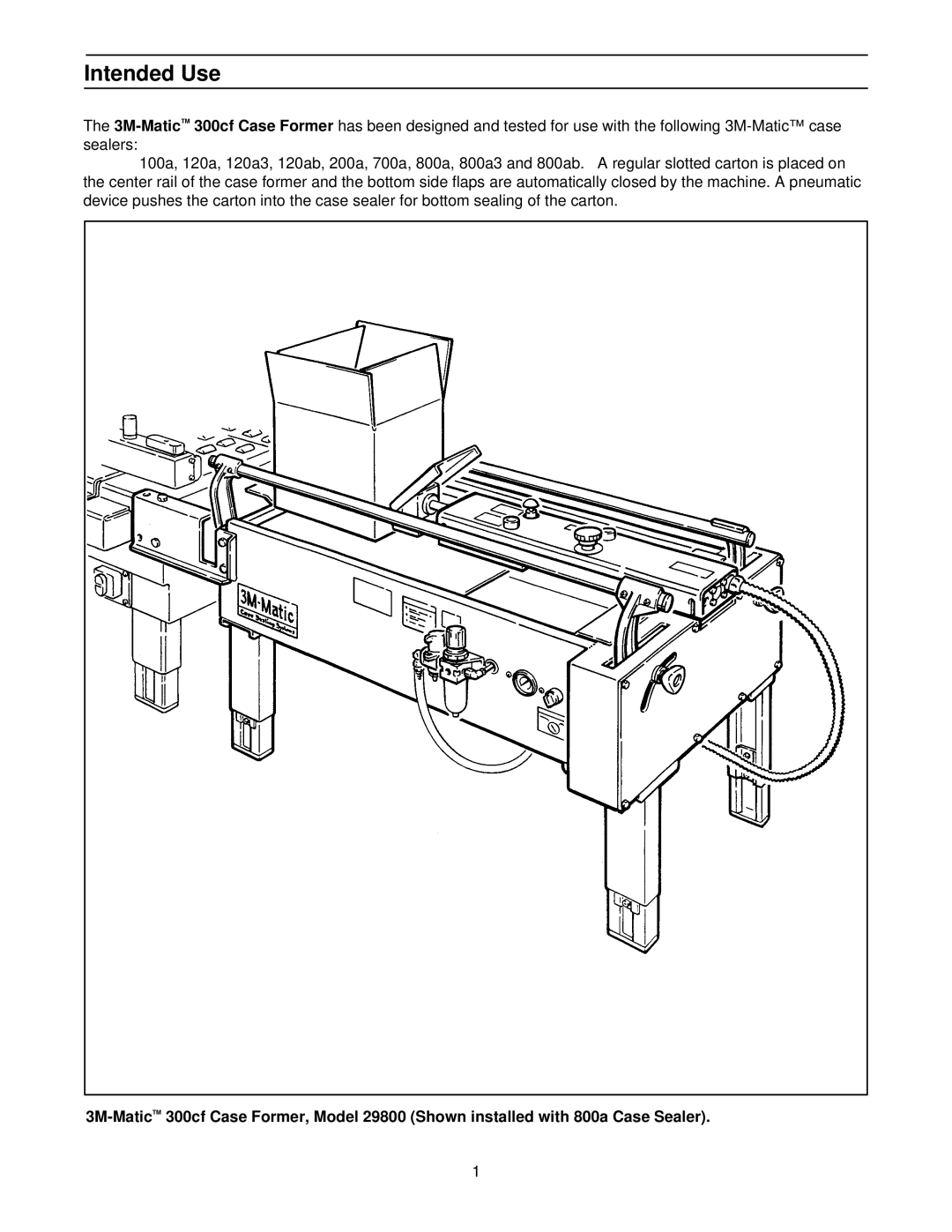 3M 300cf manual Intended Use 