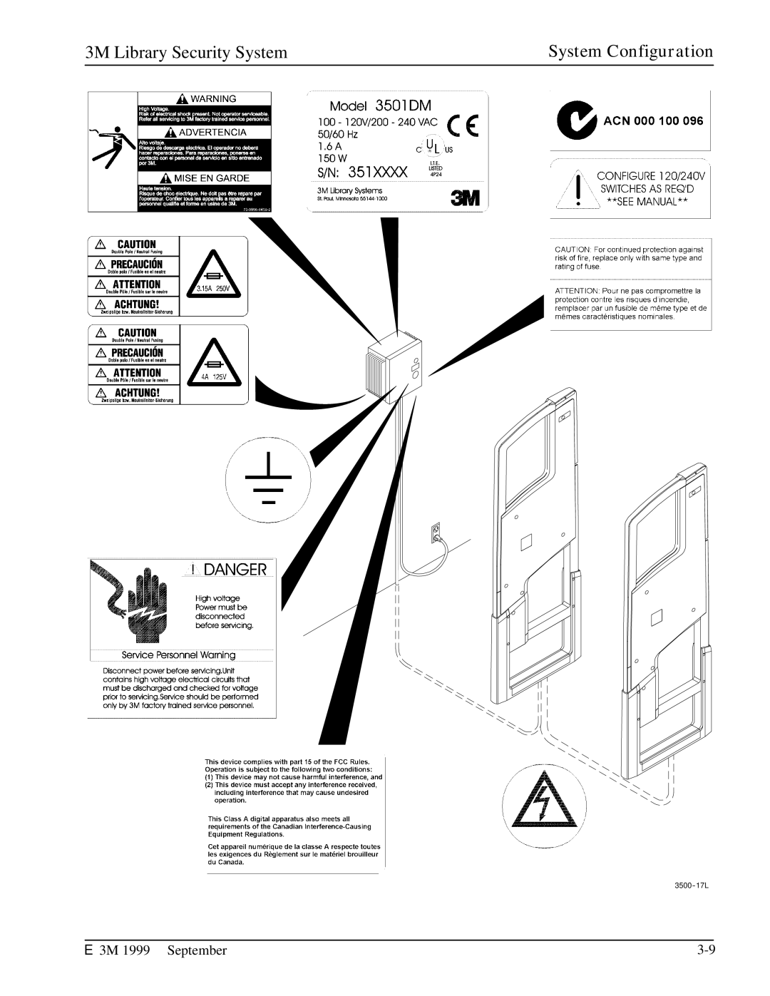 3M 3801, 3802, 3803, 3501, 2302, 3804, 3502, 2301 manual 3500--17L 