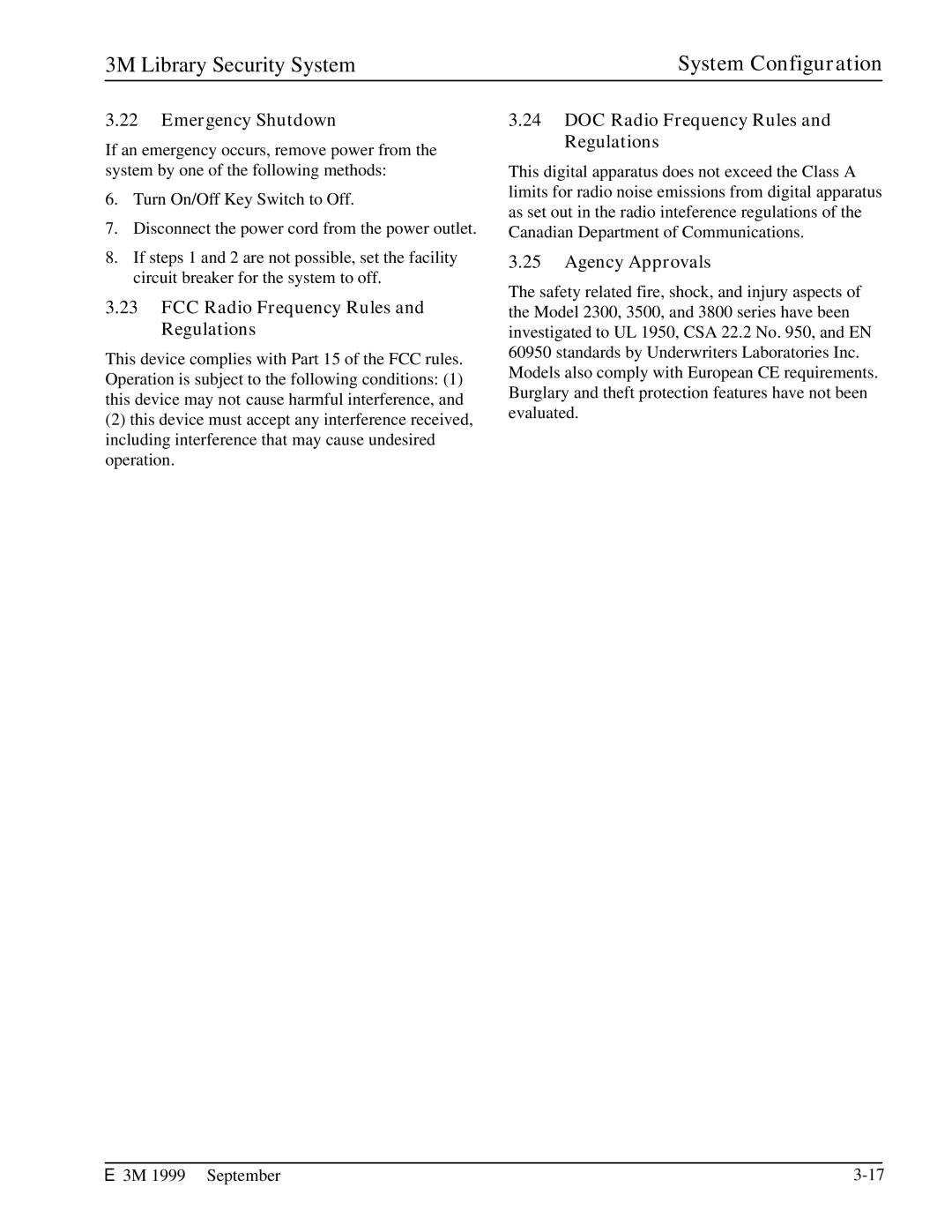 3M 3801, 3802, 3803, 3501, 2302, 3804 FCC Radio Frequency Rules and Regulations, DOC Radio Frequency Rules and Regulations 