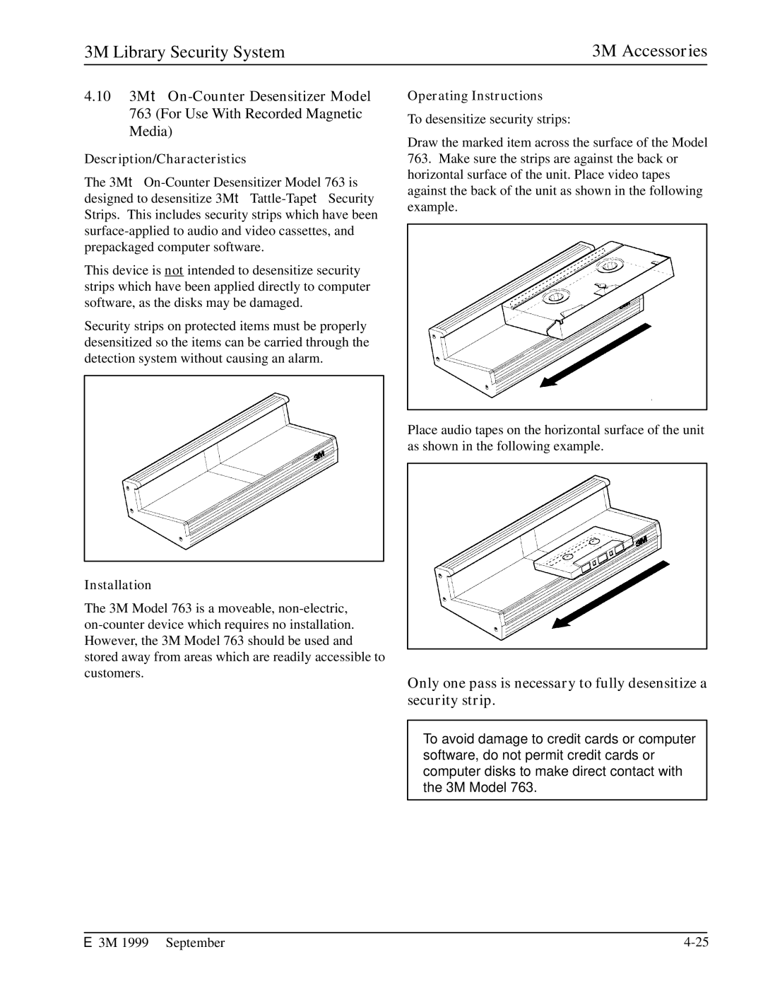 3M 3501, 3802, 3801, 3803, 2302, 3804, 3502, 2301 manual 10 3Mt On-Counter Desensitizer Model, Description/Characteristics 