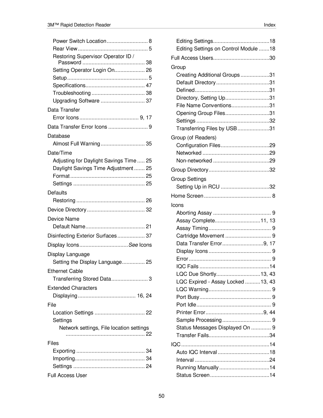 3M #3968, #3960 manual Restoring Supervisor Operator ID Password 