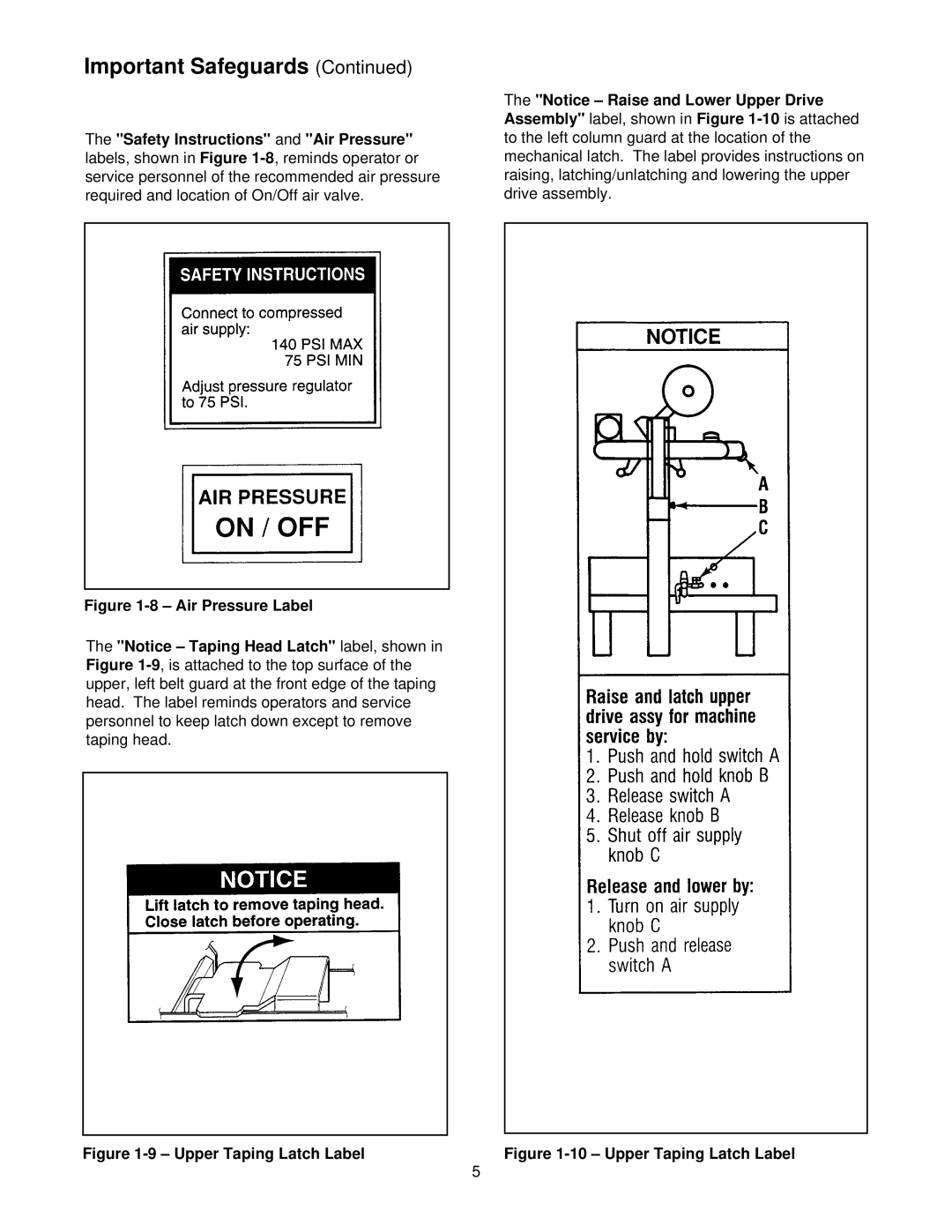 3M 39600 manual Air Pressure Label 