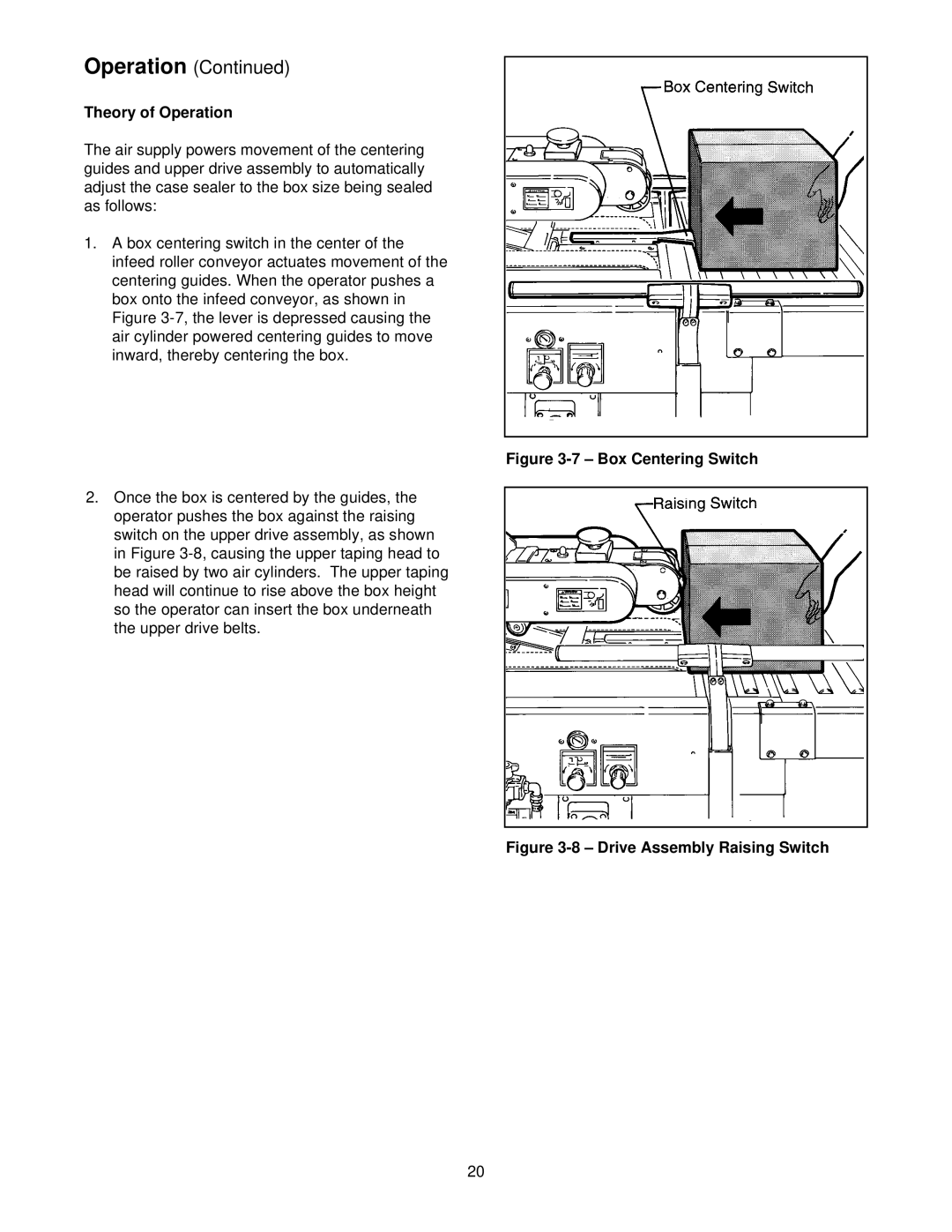 3M 39600 manual Theory of Operation, Box Centering Switch 